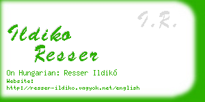 ildiko resser business card